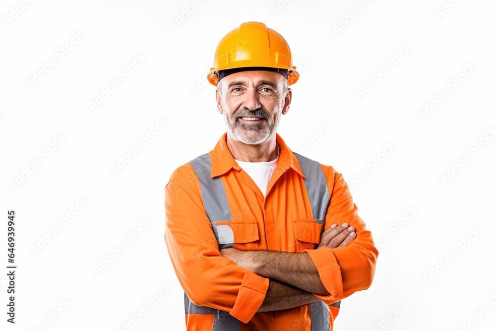 portrait of a construction worker isolated on white background portrait of a construction worker isolated on white background
