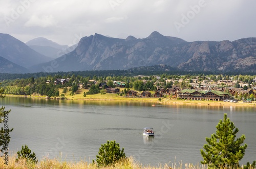 Estes Park, Colorado. Rocky Mountains landscape near the Lake Estes photo