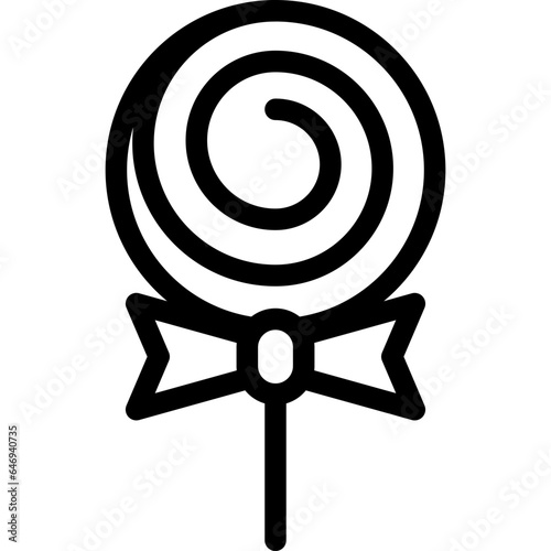 Lollipop Simple Black Line Icon