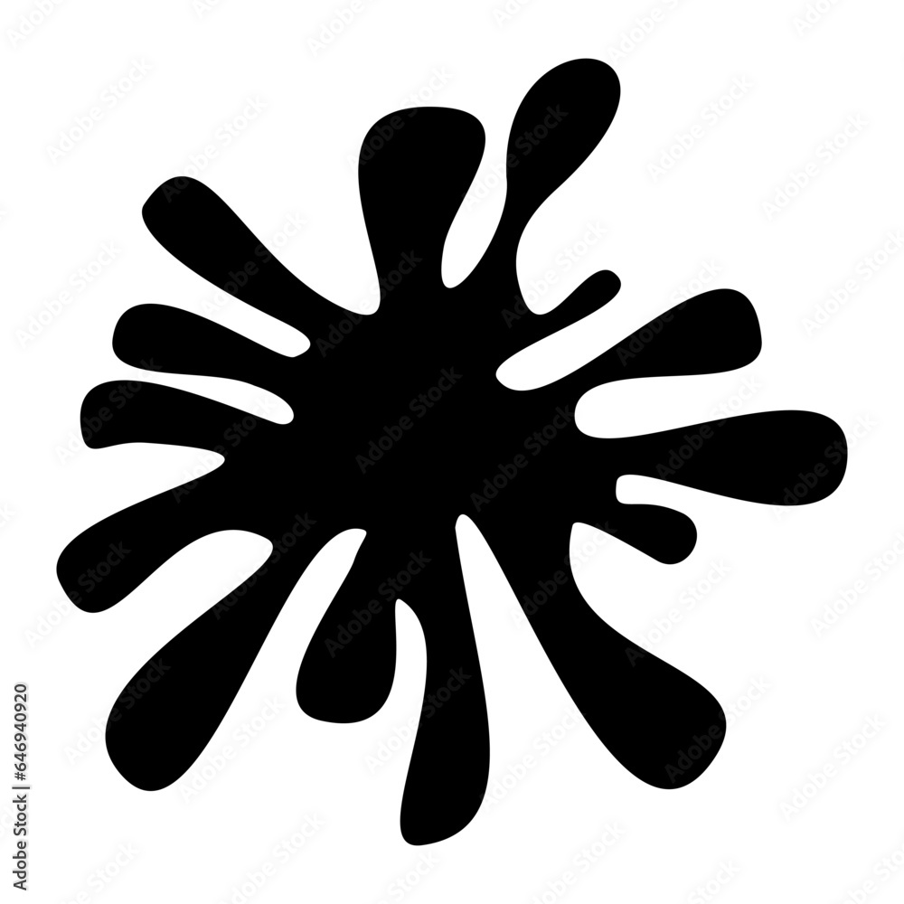 multi-pointed vector black blot with smooth edges multi-pointed vector black blot with smooth edges