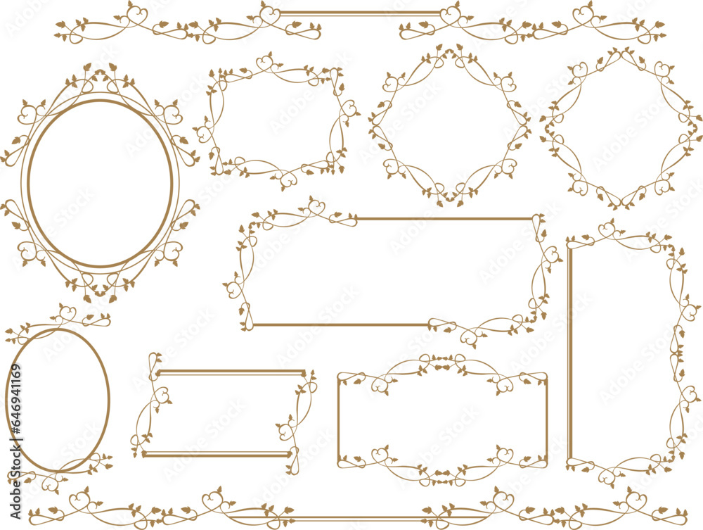 vintage floral ornament. decorative vector frames and borders. Floral ...