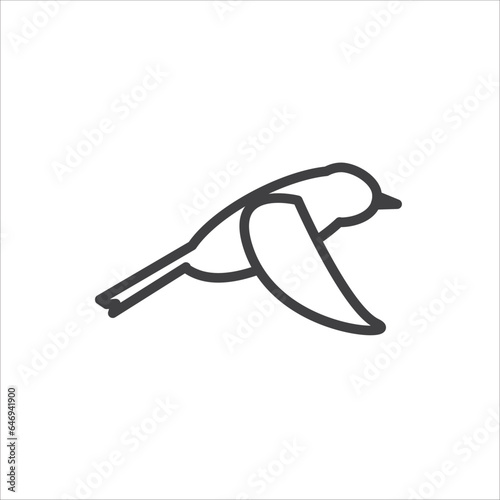 Birds fly icon line, vector illustration.