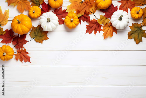 Holiday white background ai generative  table  fall  vegetable