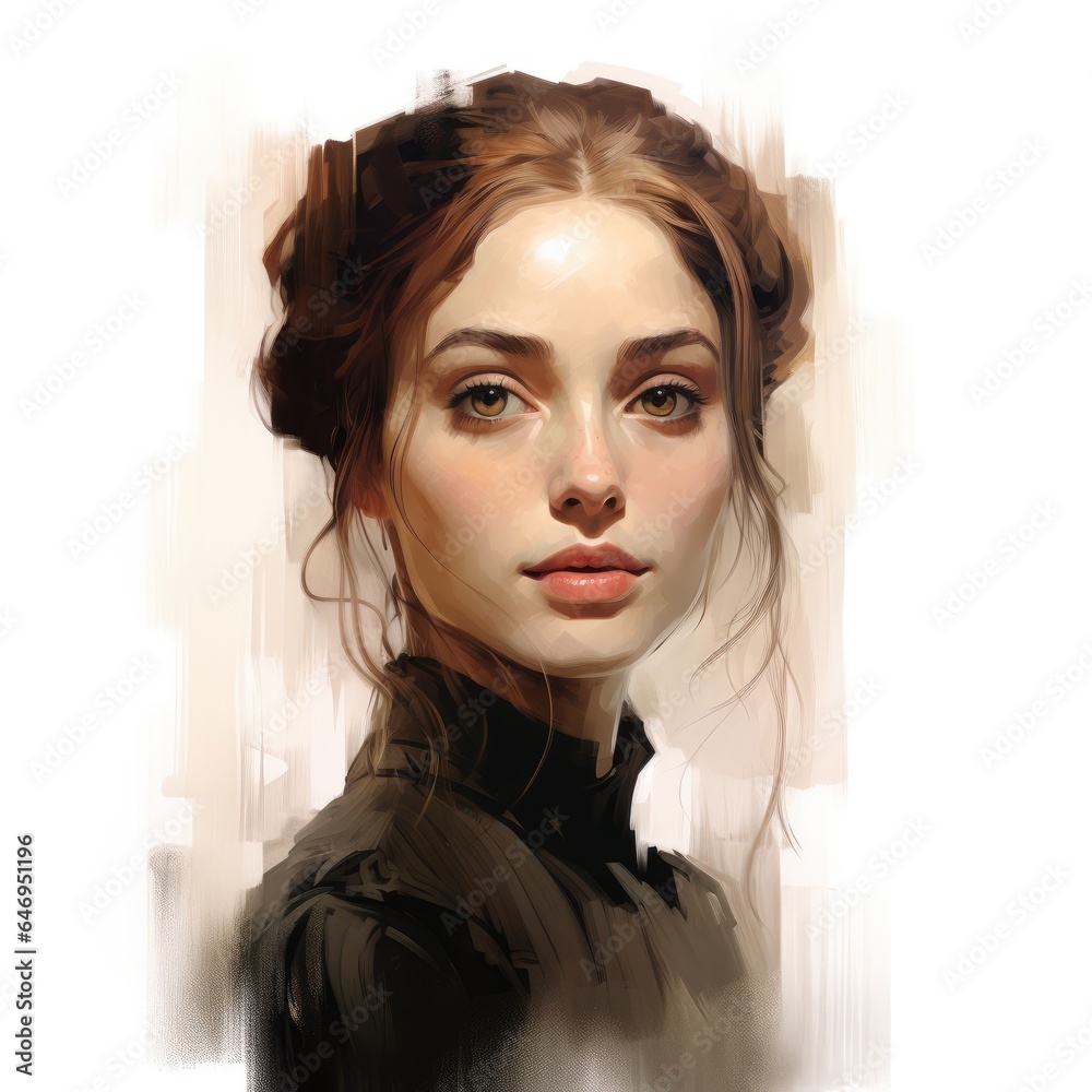 Elegant woman portrait with confident look Elegant woman portrait with confident look