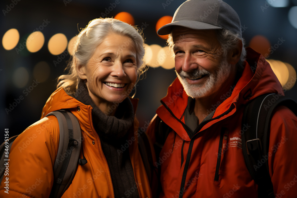 Happy senior couple having fun together. Happy senior couple having fun together.