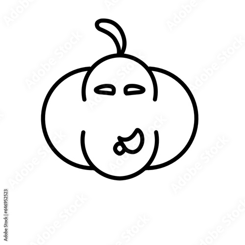 Helloween Pumpkin Outline