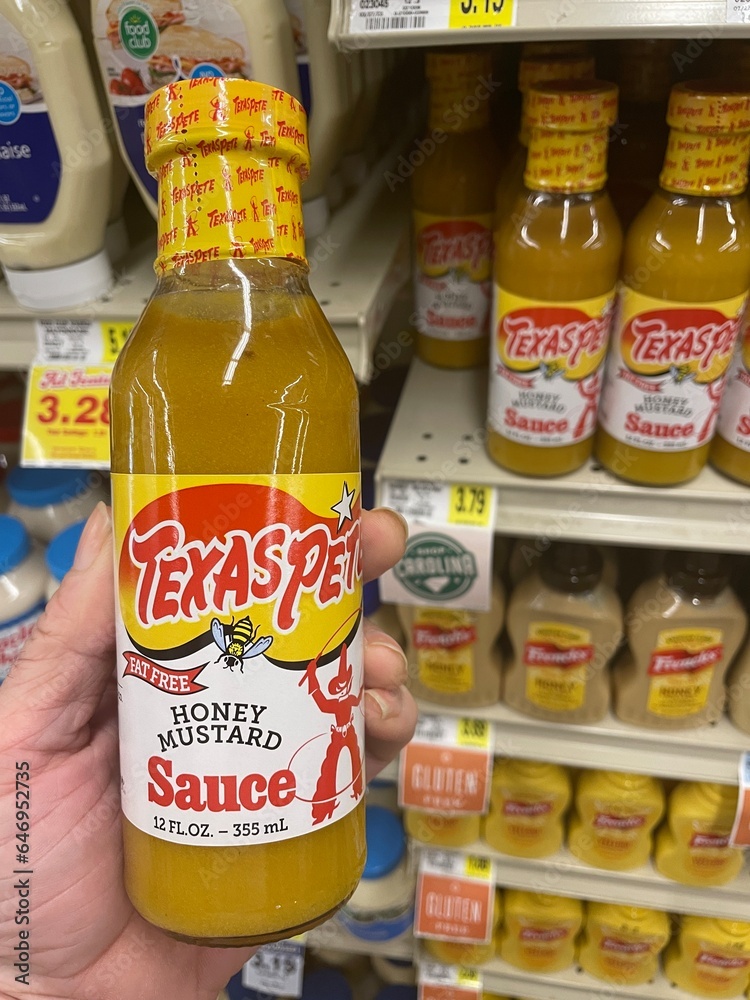 IGA Grocery store Texas Pete honey mustard sauce Stock Photo Adobe Stock