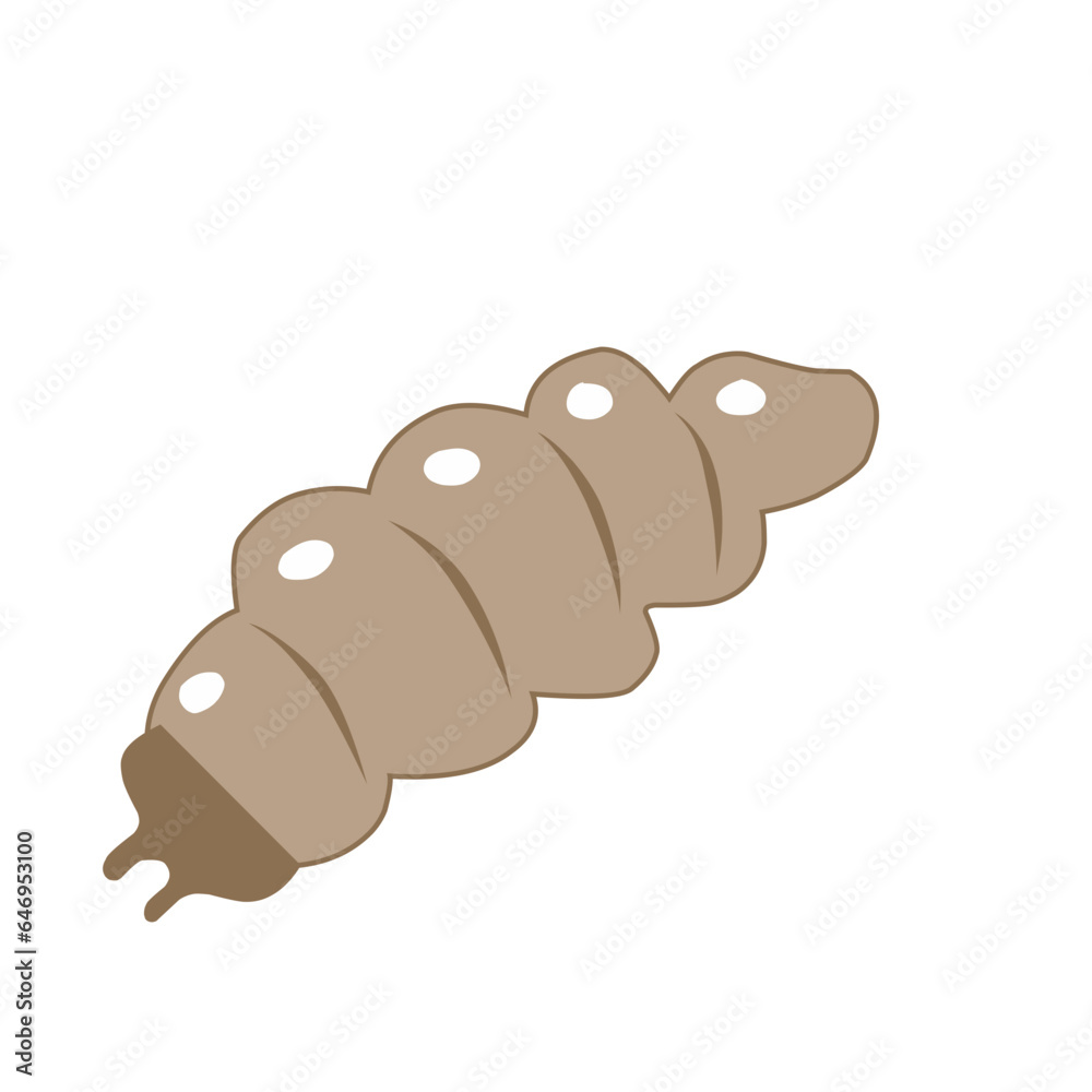 Maggot Larvae Vector Illustration Maggot Larvae Vector Illustration