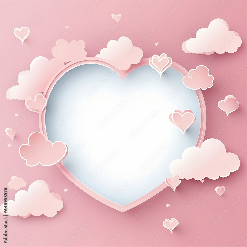 Banner, template for the day of love and friendship or Valentine's Day, used to add text