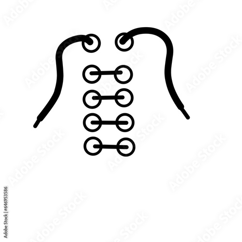Vector Black Shoelace Icon