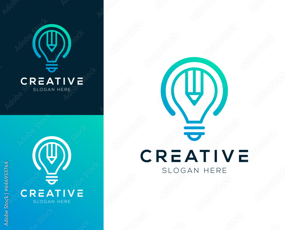 Smartpen, education, smartbook logo design vector illustration