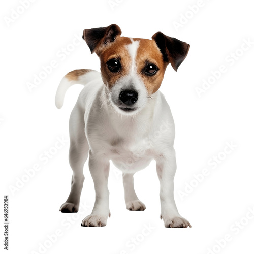 playful jack russel dog isolated