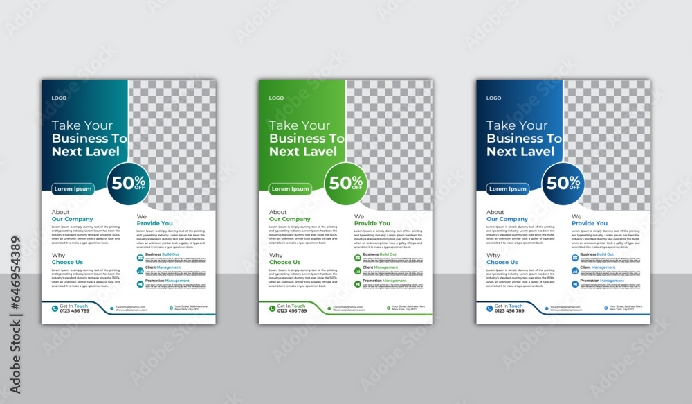 Creative professional business design. Vertical business flyer template. Minimal business flyer template design. Modern corporative flyer template a4 size.