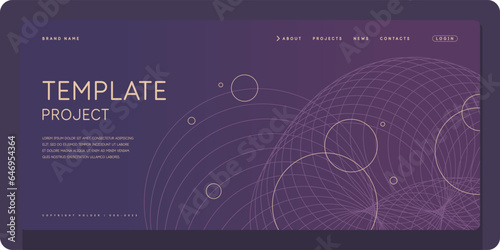 Template for the design and placement of text. Modern stylish graphics with geometric shapes. A page for the Internet.