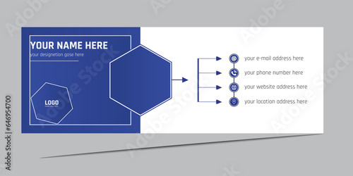 modern digital email signature electronic mail design mail social address blue boss branding business call chat concept 
 contact corporate free vector new idea lay out of corporate 