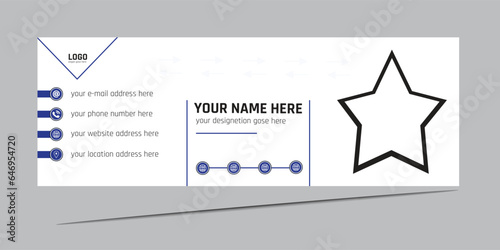 modern digital email signature electronic mail design mail social address blue boss branding business call chat concept 
 contact corporate free vector new idea lay out of corporate 