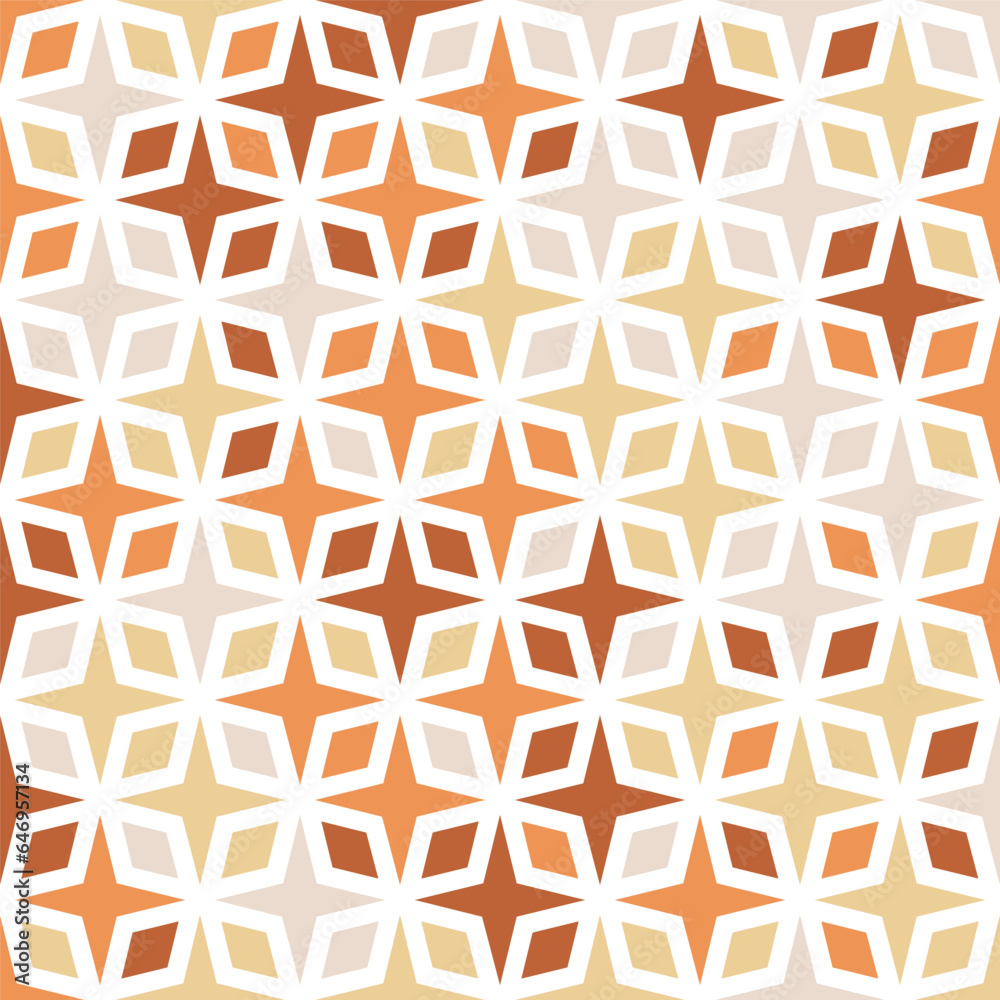 Geometric seamless pattern. A composition of diamond-shaped and stellar elements. Template for creative ideas and design Geometric seamless pattern. A composition of diamond-shaped and stellar elements. Template for creative ideas and design