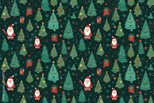 Obraz na płótnie christmas seamless pattern w salonie