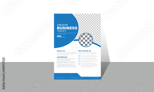 simple design with Elips and round shape for corporate flyer template.