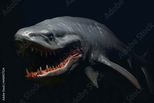 shark in the water - loosely modelled on frilled shark