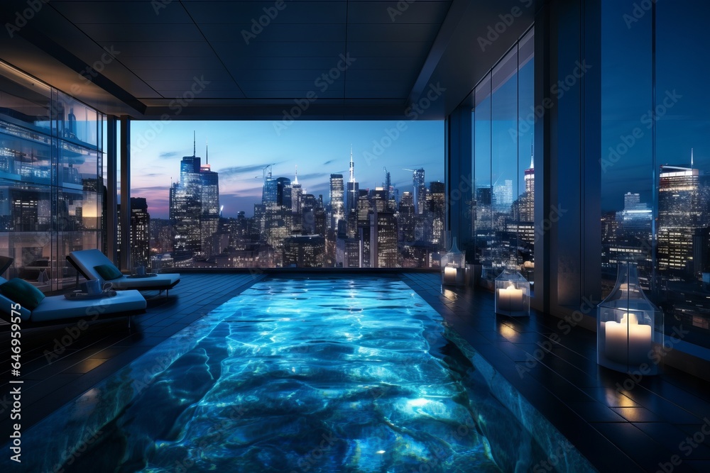 Luxury Penthouse with Rooftop Pool - AI Generated