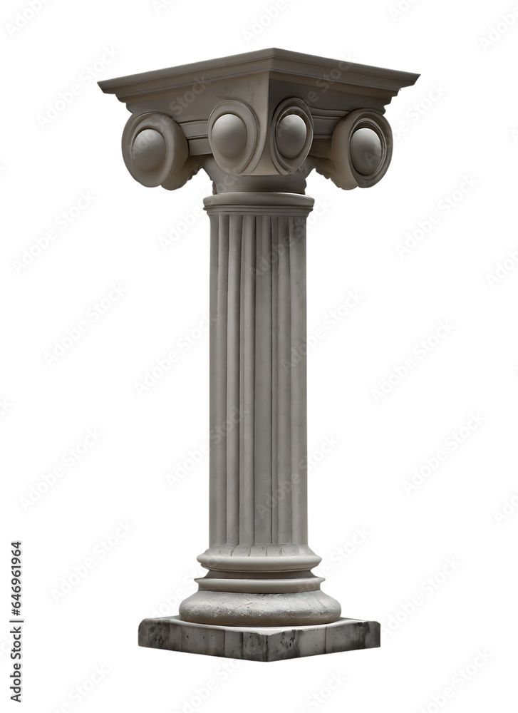 Doric column Isolated on white background Doric column Isolated on white background