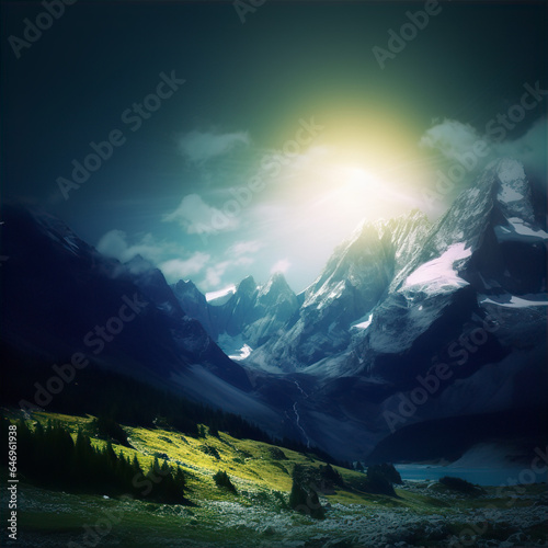 landscape in the morning, this design was generated by an artificial intelligence © kevin