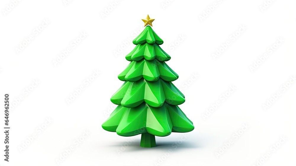 Fototapeta premium 3d rendered christmas tree isolated on white background