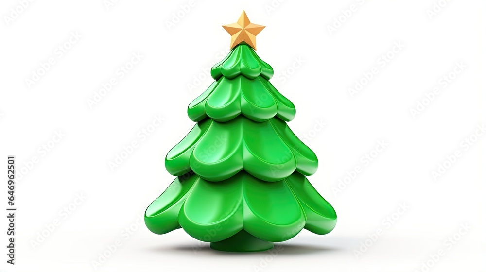 3d rendered christmas tree isolated on white background 3d rendered christmas tree isolated on white background