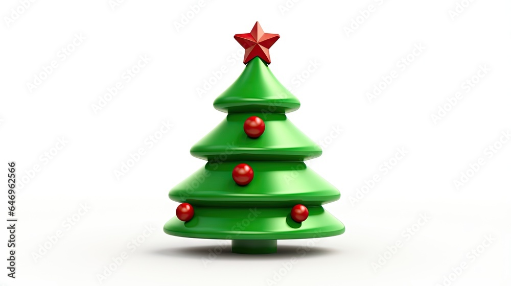 3d rendered christmas tree isolated on white background 3d rendered christmas tree isolated on white background