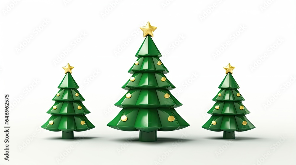 3d rendered christmas tree isolated on white background 3d rendered christmas tree isolated on white background