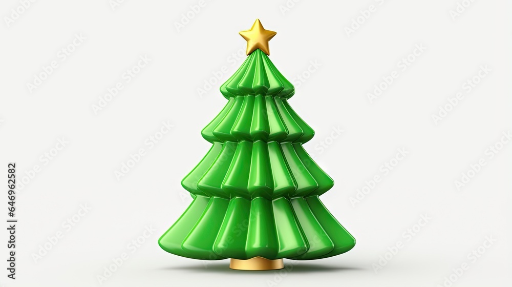 3d rendered christmas tree isolated on white background 3d rendered christmas tree isolated on white background
