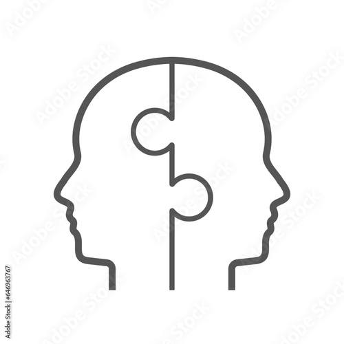 Creative collaboration linear icon vector image. Editable Stroke. EPS