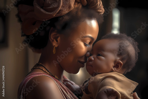 African mother and her child