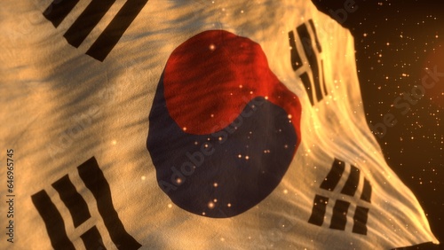 	
Korea national flag. Waving country symbol. Independence day.	
