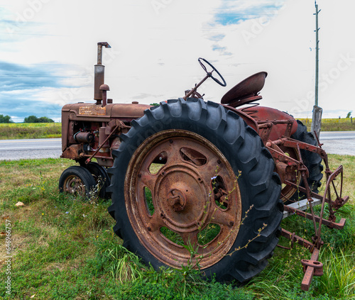 old rusty tractor