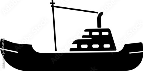 vector illustration of a boat on a transparent background