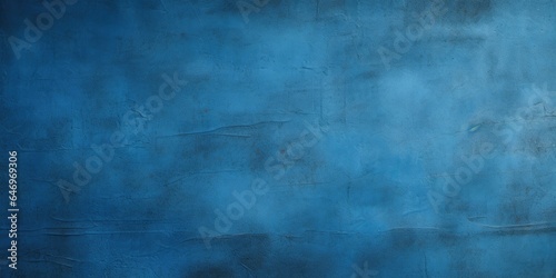 abstract grungy blue stucco wall background, generative ai