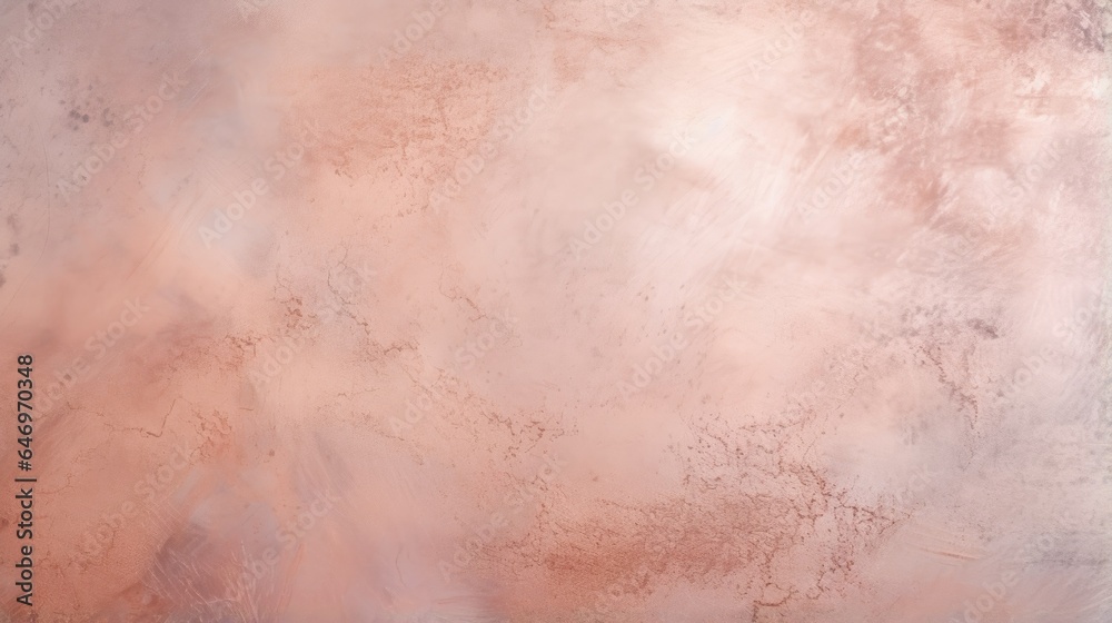 Fototapeta premium abstract grungy rose gold stucco wall background, generative ai