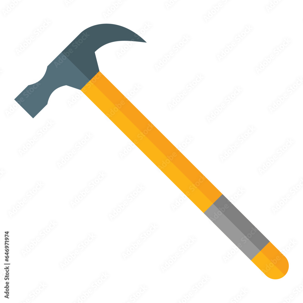 hammer icon in flat style isolated on transparent background. Construction tools, vector illustration for graphic design projects hammer icon in flat style isolated on transparent background. Construction tools, vector illustration for graphic design projects