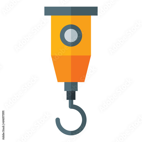 hook icon in flat style isolated on transparent background. Construction tools, vector illustration for graphic design projects