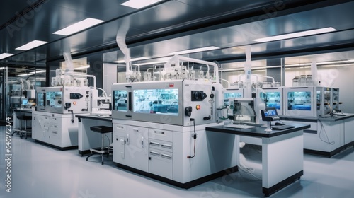 A high-tech laboratory with advanced equipment. Generative AI
