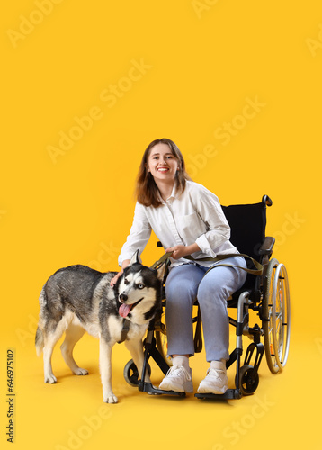 Young woman in wheelchair a...