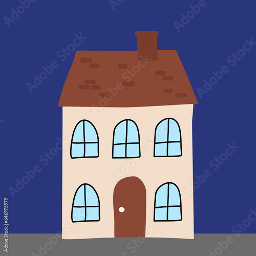 simple vector illustration small house 
