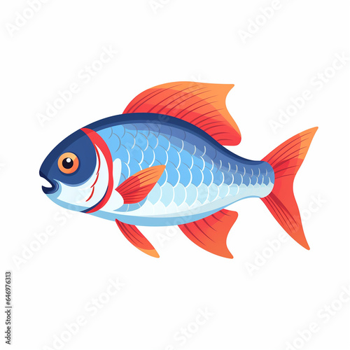 Colorful Fish Illustration Vibrant Underwater Charm