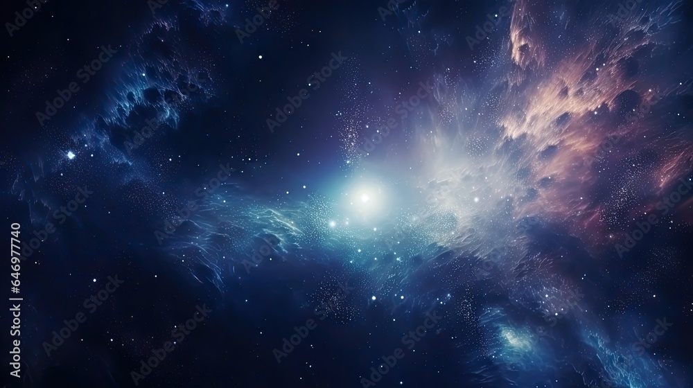 Abstract Outer Space Endless Nebula Galaxy Background