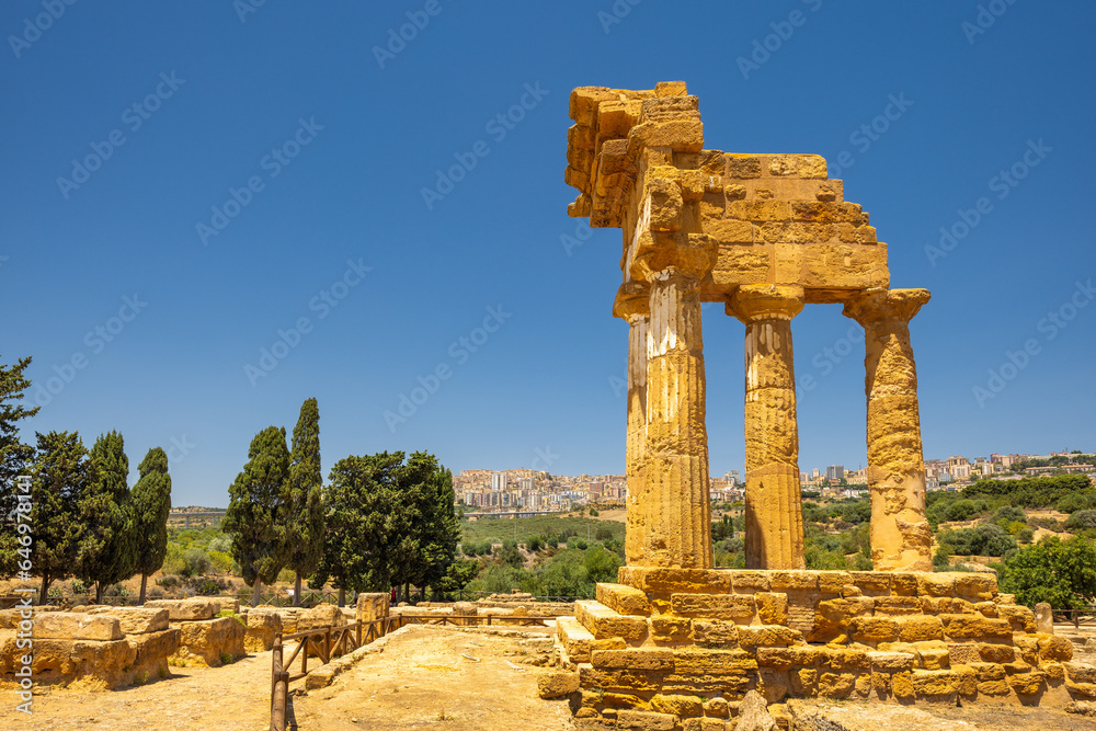 Temple of Heracles in Valley of the Temples. Archaeological site in Agrigento at Sicily, Italy, Europe.