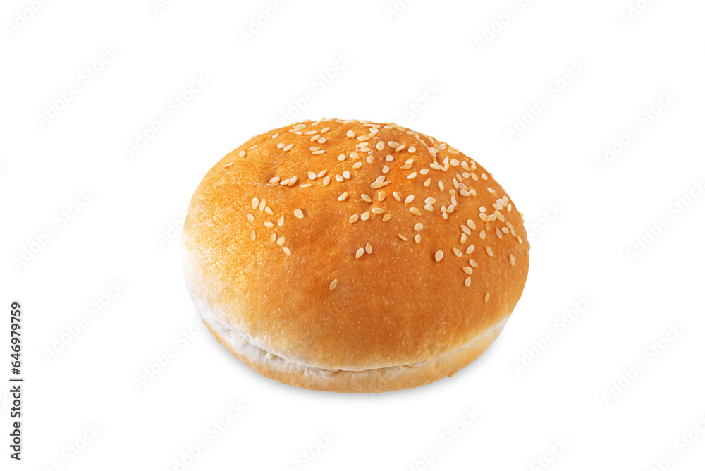 Bun for burger making on a white isolated background Bun for burger making on a white isolated background