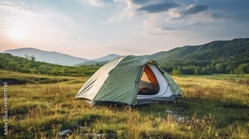 Outdoor camping photo tent in the middle of nature © Neo