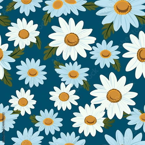 Cheerful daisy print for eye-catching backdrop